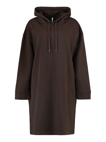Hailys Hoodie Mini Kleid Kapuzen Pullover Sweat Dress Knielang SWERA in Braun-2