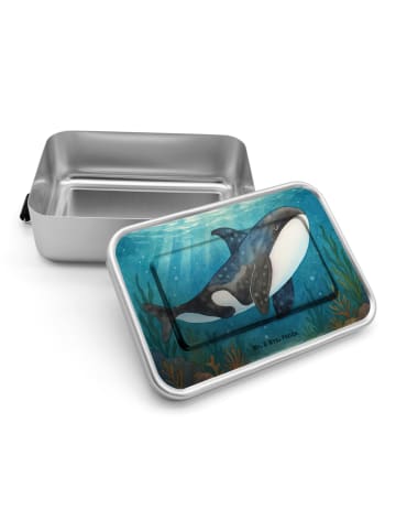 Mr. & Mrs. Panda Metall Brotdose Orca Design ohne Spruch in Weiß