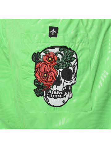 Roberto Geissini Skull Rose Badehose Grün