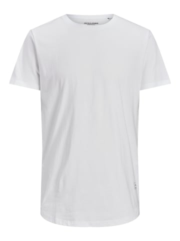 Jack & Jones Basic Plus SizeT-Shirt Kurzarm Übergrößen Shirt JJENOA in Weiß