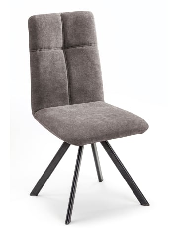 58 aufm Kessel POLSTERSTUHL (2er-Set) Damla aus Massivholz 47 x 57 x 92 Schwarz/Braun