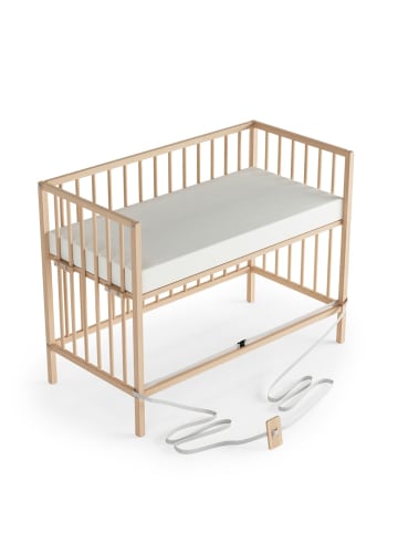 Sämann Beistellbett mit Matratze, Rollen & Umbauseite - natur - Dreamy 4 in 1 Bett