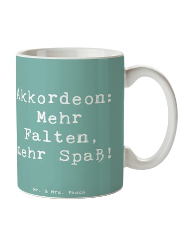 Mr. & Mrs. Panda Kaffeetasse Spruch Akkordeon Spaß mit Spruch in Meeresbrise