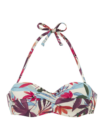 LASCANA Bügel-Bandeau-Bikini-Top in creme bedruckt