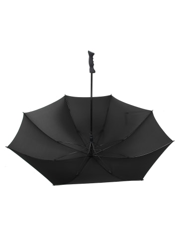 COFI 1453 Teleskop Regenschirm Schwarz ⌀130 cm in Schwarz