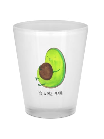 Mr. & Mrs. Panda Mini Glas Avocado Pfeifen ohne Spruch in Transparent