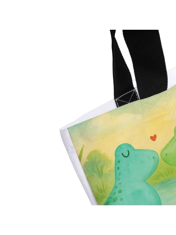 Mr. & Mrs. Panda Tote Bag Frosch Liebe Design mit Spruch in Weiß