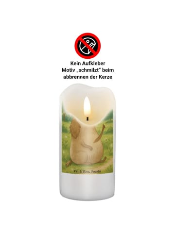 Mr. & Mrs. Panda Adventskerze Hund Liebe Design ohne Spruch in Weiß