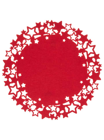 Feeric Lights Platzmatte aus Filz in Rot, Ø 38 cm