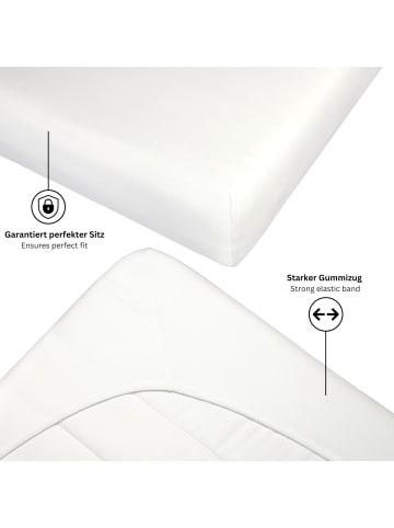 Schöner Wohnen Kollektion Spannbettlaken FLAT 1 in Weiß