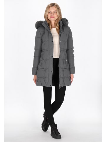 Usha Women Coat in grey