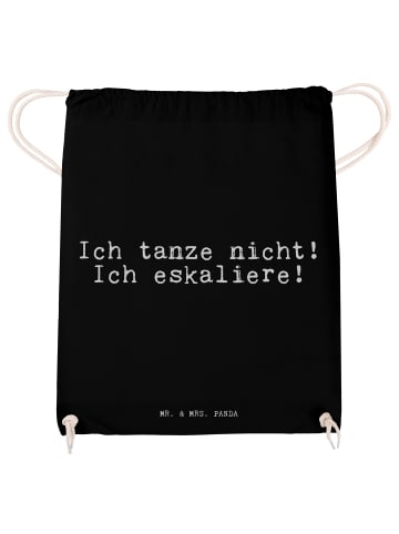 Mr. & Mrs. Panda Jutebeutel Ich tanze nicht! Ich... mit Spruch in Schwarz