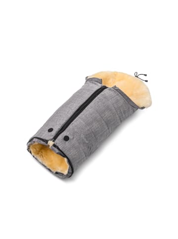 Kinderhaus Blaubär Fellsack für Kinderwagen & Babyschalen Gastein Canvas TOP in Grau-Beige