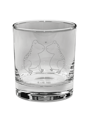 Mr. & Mrs. Panda Whiskey Glas Frosch Liebe ohne Spruch in Transparent