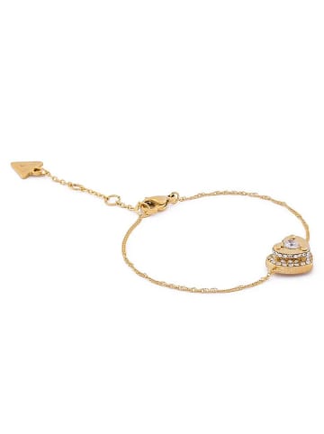 Guess Damen-Armband Herz Pave Goldfarben S