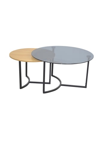 möbel-direkt Couchtisch 2teilig Melanie in schwarz