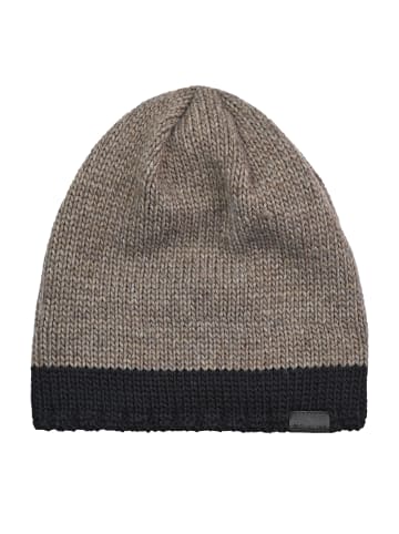 elkline Beanie Hat Up in khaki - black