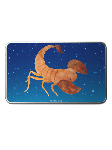 Mr. & Mrs. Panda Metallbox Sternzeichen Skorpion ohne Spruch in Sternenhimmel Blau