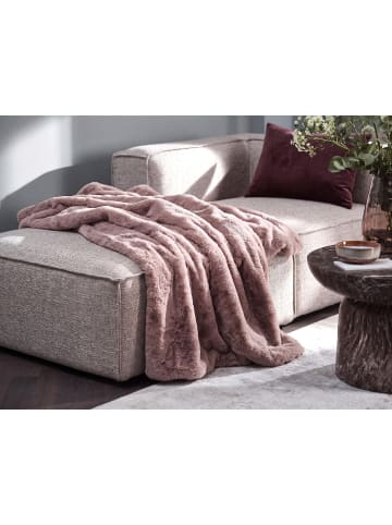 Beliani Kuscheldecke CHAAB in Rosa - (W) 200 x (H) 2 x (L) 220 cm
