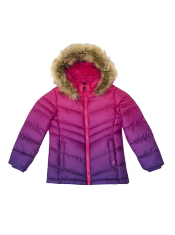 KOROSHI Wattierte Mädchenjacke mit Kapuze in FUCSIA / FUCHSIA