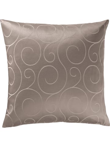 Erwin Müller Jacquard, Baumwollmischung Kissenhülle Oberhausen in taupe