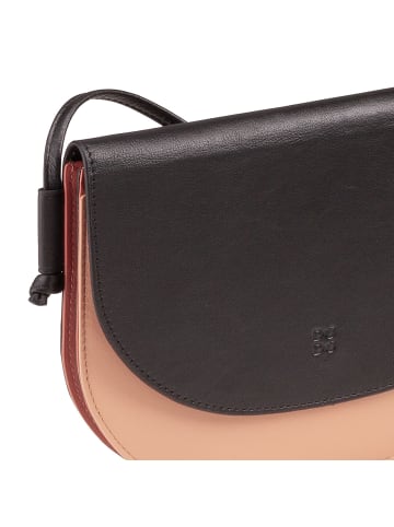 DuDu Umhängetasche Leder 18.5 cm in black