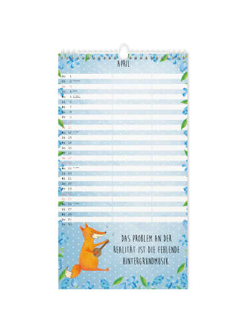 Mr. & Mrs. Panda Kalender 2026 Fuchs Collection mit Spruch in Weiß
