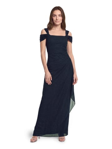 Vera Mont Abendkleid im Glitzer-Look in Dunkelblau/Grau
