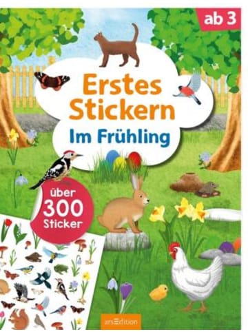 ars edition Buch - Erstes Stickern - Im Frühling