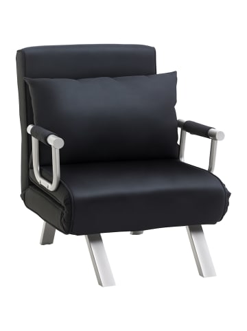 HOMCOM Schlafsofa in Schwarz 65L x 69B x 80H cm