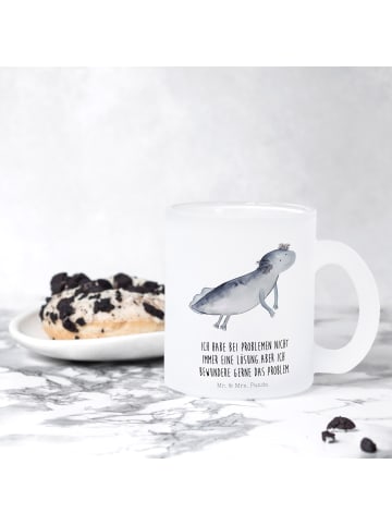 Mr. & Mrs. Panda Kaffeetasse Axolotl Schwimmen mit Spruch in Transparent