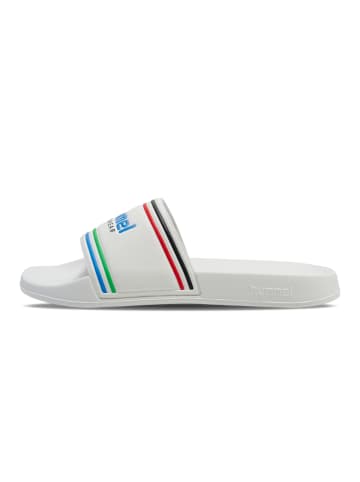 Hummel Badelatschen Pool Slide Damen in WHITE/MULTICOLOR