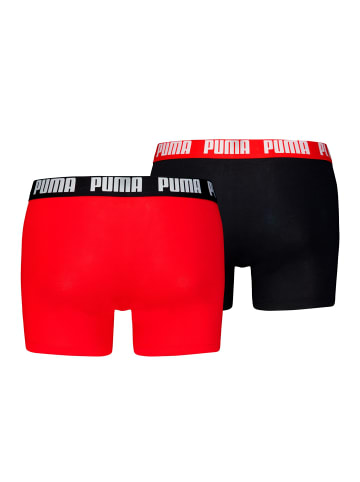 Puma Boxershort 2er Pack in Schwarz/Rot