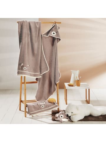 Erwin Müller Frottier Kinder-Badetuch Bär 3D in beige