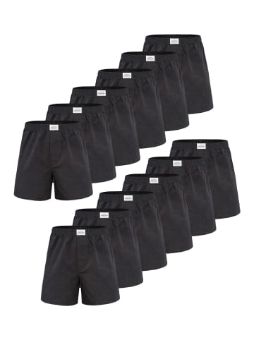 Lakeford & Sons Boxer American Boxershorts Herren 12-Pack in klassischen Designs in Schwarz
