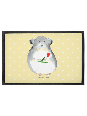 Mr. & Mrs. Panda Schmutzfangmatte Chinchilla Blume ohne Spruch in Gelb Pastell