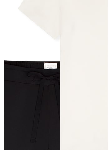 Schiesser Schlafanzug Mix & Relax in Schwarz / creme