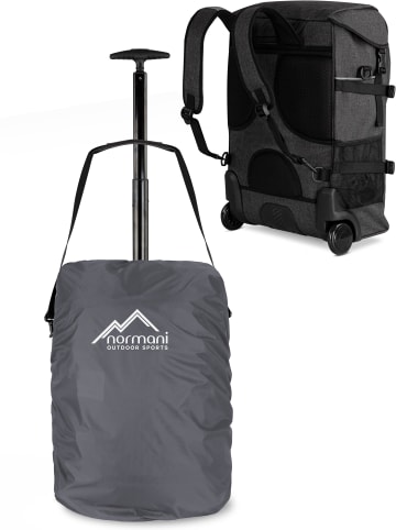 normani Rucksack mit Trolleyfunktion 37 L und Regenüberzug in Anthrazit
