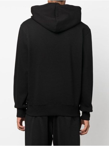 Versace Jeans Schwarz Baumwolle Logo Details mit Kapuze Sweatshirt