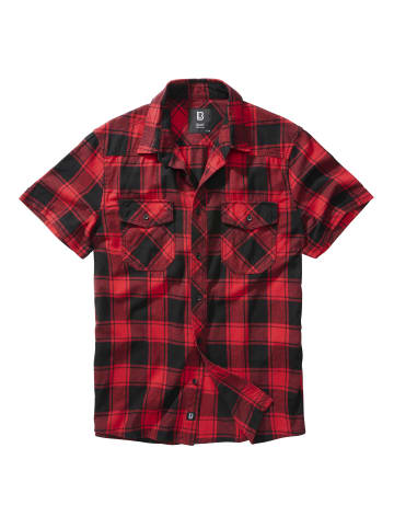 Brandit Short Sleeve Shirt in red/black