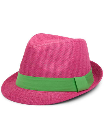 styleBREAKER Trilby Hut in Pink / Grün