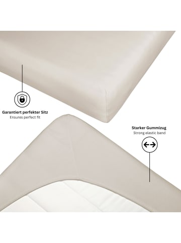 Schöner Wohnen Kollektion Spannbettlaken FLAT 1 in Beige