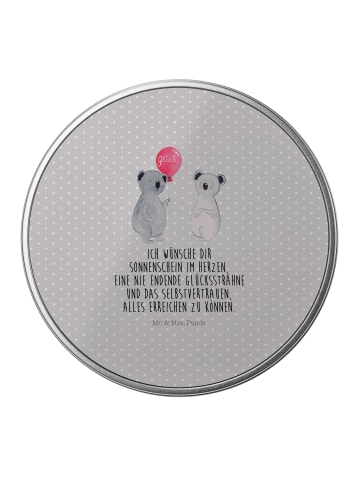 Mr. & Mrs. Panda Erinnerungsbox Koala Luftballon mit Spruch in Grau Pastell