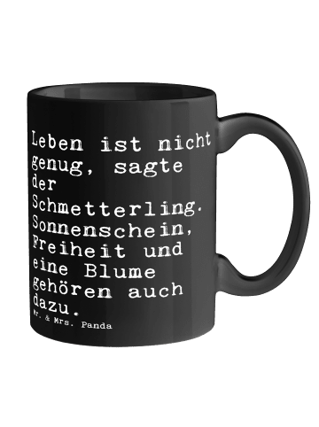 Mr. & Mrs. Panda Tasse Leben ist nicht genug,... mit Spruch in Schwarz