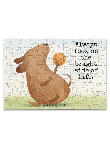 Mr. & Mrs. Panda Puzzle Hund Keks Design mit Spruch in Weiß