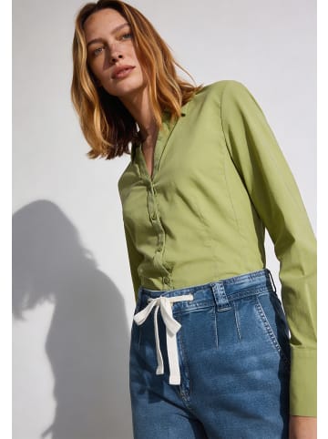 More & More feminine, schmale Basic-Stretchbluse in pistachio