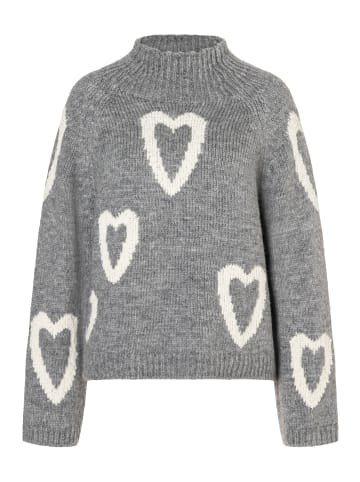 More & More softer Herz-Kuschelpullover in warm grey melange
