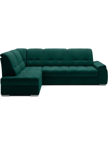 MF Design Saido Recamiere Links in Flaschengrün -  (L) 272 x (B) 272 x (H) 95 cm