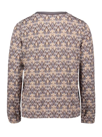 Betty Barclay Blusenshirt mit V-Ausschnitt in Grau/Beige