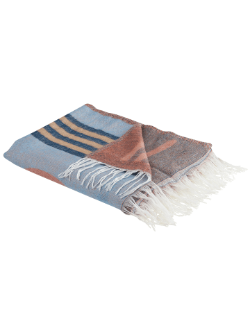 Beliani Kuscheldecke RESHA in Bunt/Blau/Rosa - (W) 130 x (H) 1 x (L) 170 cm